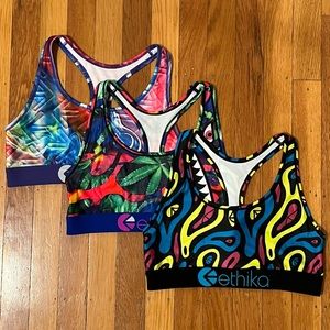 Pack of (3) Size M, Ethika Sports Bras